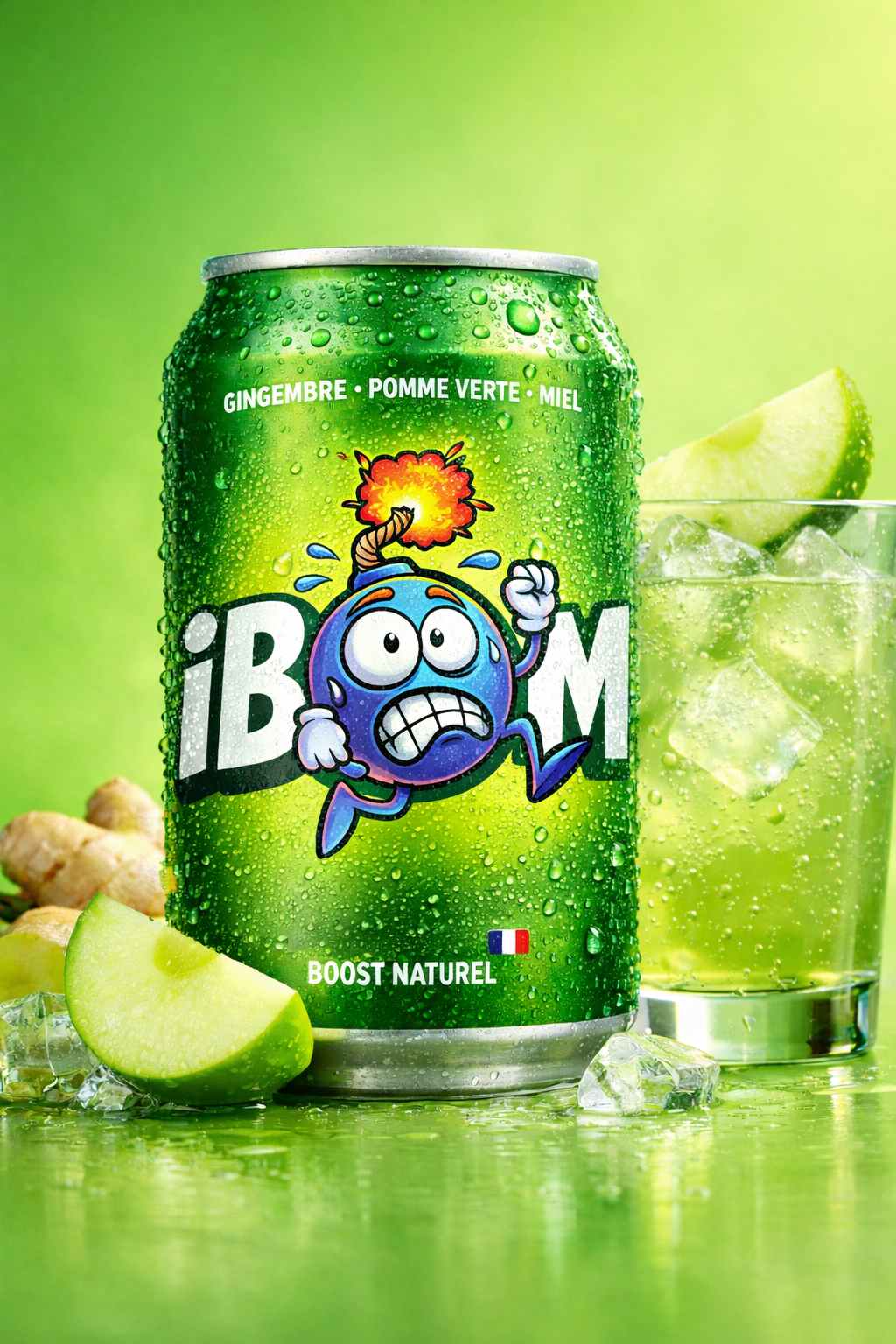iBOUM – Le boost naturel au gingembre, à la fraîcheur de la pomme verte